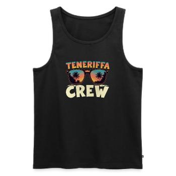 Teneriffa Crew - Männer Premium Bio Tank Top - Schwarz - Vorne - Michal (187cm)