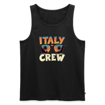 Italien Crew - Männer Premium Bio Tank Top - Schwarz - Vorne - Michal (187cm)
