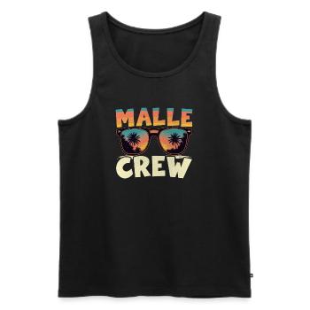 Malle Crew - Débardeur bio Premium Homme - noir - Devant - Michal (187cm)