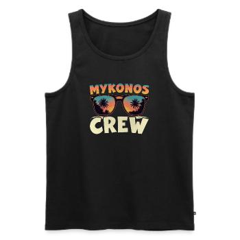 Mykonos Crew - Men's Premium Organic Tank Top - black - Front - Michal (187cm)