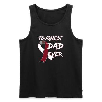 throat cancer - Men's Premium Organic Tank Top - black - Front - Michal (187cm)