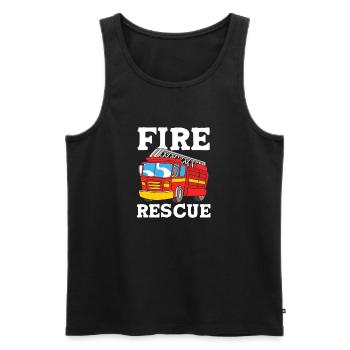 Firefighter Child - Men's Premium Organic Tank Top - black - Front - Michal (187cm)