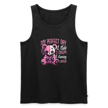 Pastel Goth Soft Goth Gaming Gamer - Männer Premium Bio Tank Top - Schwarz - Vorne - Michal (187cm)
