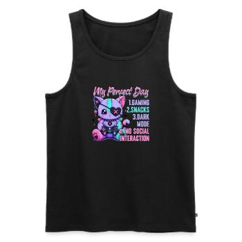 Pastel Goth Soft Goth Gaming Gamer - Men's Premium Organic Tank Top - black - Front - Michal (187cm)