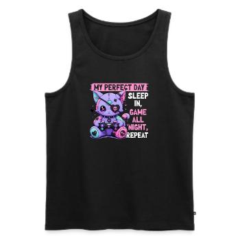 Pastel Goth Soft Goth Gaming Gamer - Men's Premium Organic Tank Top - black - Front - Michal (187cm)