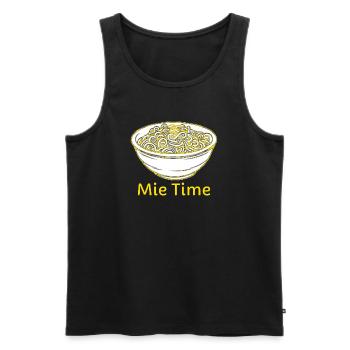 Bol de nouilles Mie Time - Débardeur bio Premium Homme - noir - Devant - Michal (187cm)