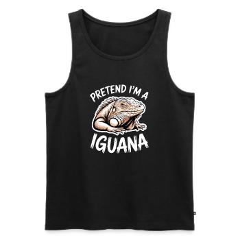 Leguane Sprüche Leguane Lustiges Leguane Geschenk  - Männer Premium Bio Tank Top - Schwarz - Vorne - Michal (187cm)