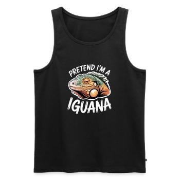 Leguane Sprüche Leguane Lustiges Leguane Geschenk  - Männer Premium Bio Tank Top - Schwarz - Vorne - Michal (187cm)