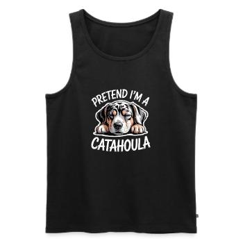 Cadeau de la parole du chien léopard Catahoula de Louisiane - Débardeur bio Premium Homme - noir - Devant - Michal (187cm)