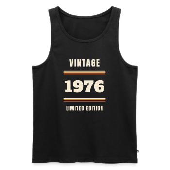 Vintage 1976 - Cadeau vintage pour le 50e anniversaire - Débardeur bio Premium Homme - noir - Devant - Michal (187cm)