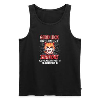 Funny Farewell Coworker - Men's Premium Organic Tank Top - black - Front - Michal (187cm)