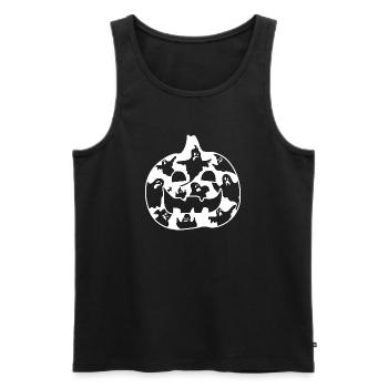 Halloween Party Ideas - Funny Halloween Pumpkin Gh - Männer Premium Bio Tank Top - Schwarz - Vorne - Michal (187cm)
