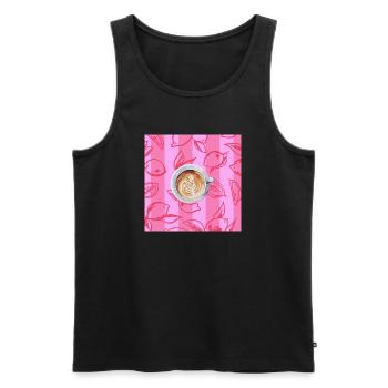 Cappuccino - Débardeur bio Premium Homme - noir - Devant - Michal (187cm)