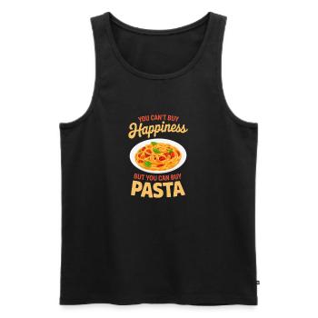 Cadeaux de spaghettis pâtes et nouilles - Débardeur bio Premium Homme - noir - Devant - Michal (187cm)