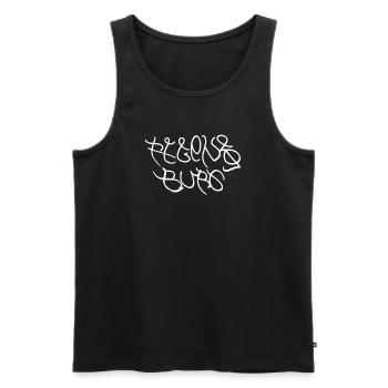 Modisches Regensburg T-Shirt - Männer Premium Bio Tank Top - Schwarz - Vorne - Michal (187cm)