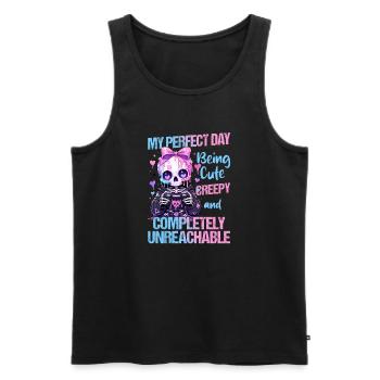 Pastel Goth Soft Goth Gaming Gamer - Men's Premium Organic Tank Top - black - Front - Michal (187cm)