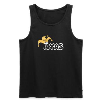 Fastnacht Ilyas - Männer Premium Bio Tank Top - Schwarz - Vorne - Michal (187cm)