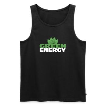 Green Energy - Sustainable Future - Men's Premium Organic Tank Top - black - Front - Michal (187cm)