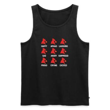 Roter Kardinal Rotkardinal Cardinals Emotionen - Männer Premium Bio Tank Top - Schwarz - Vorne - Michal (187cm)
