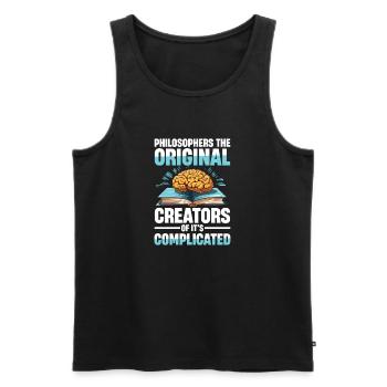 Philosophie Humor Philosophers The Original - Men's Premium Organic Tank Top - black - Front - Michal (187cm)