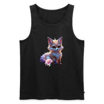 Fox Sapphire Fantasy - Men's Premium Organic Tank Top - black - Front - Michal (187cm)