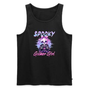 Pastel Goth Soft Goth Gaming Gamer - Männer Premium Bio Tank Top - Schwarz - Vorne - Michal (187cm)