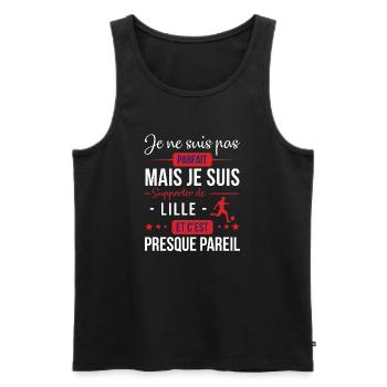 Je Ne Suis Pas Parfait Mais Je Suis Supporter D... - Débardeur bio Premium Homme - noir - Devant - Michal (187cm)
