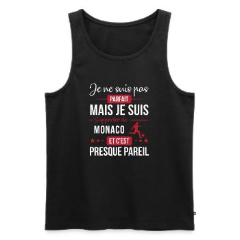 Je Ne Suis Pas Parfait Mais Je Suis Supporter D... - Débardeur bio Premium Homme - noir - Devant - Michal (187cm)