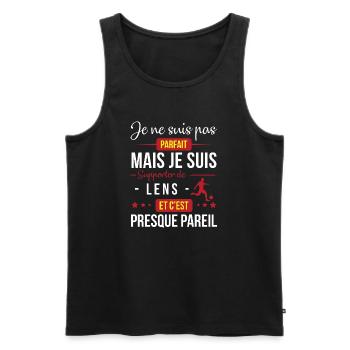 Je Ne Suis Pas Parfait Mais Je Suis Supporter D... - Débardeur bio Premium Homme - noir - Devant - Michal (187cm)