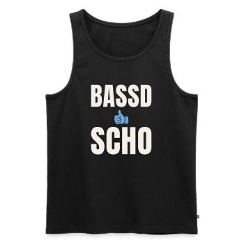 Bassd scho - Bavarois qui dit pouce levé - Débardeur bio Premium Homme - noir - Devant - Michal (187cm)