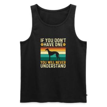 Greyhound Bond You Will Never Understand - Men's Premium Organic Tank Top - black - Front - Michal (187cm)