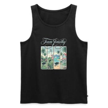 Jimothy Viraler Waschbär Lustiges Team Jimothy - Männer Premium Bio Tank Top - Schwarz - Vorne - Michal (187cm)