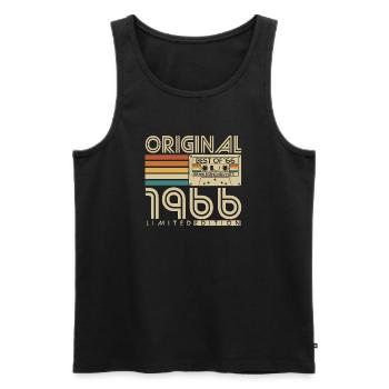 1966 Birthday Retro Vintage Vintage Gift - Men's Premium Organic Tank Top - black - Front - Michal (187cm)