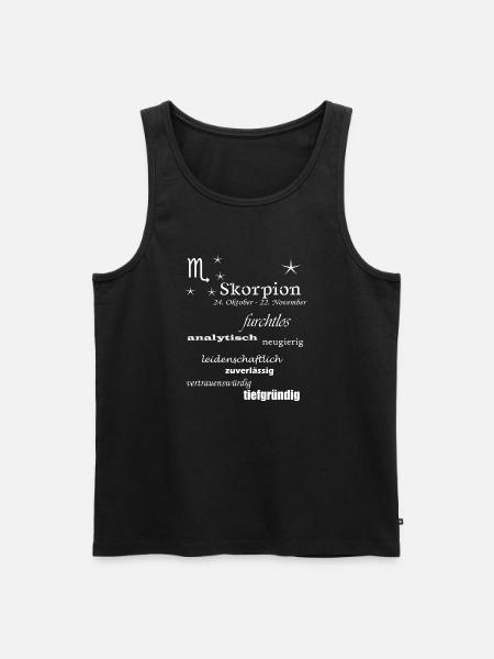 Skorpion_Sternzeichen - Männer Premium Bio Tank Top - Schwarz