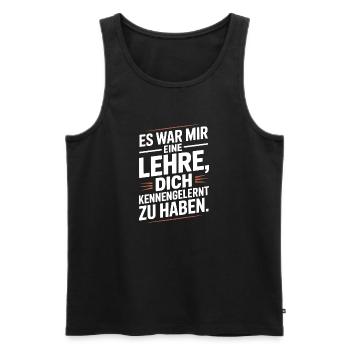 Lehre Dich Kennenzulernen Ex Freund Trennung Ex - Männer Premium Bio Tank Top - Schwarz - Vorne - Michal (187cm)