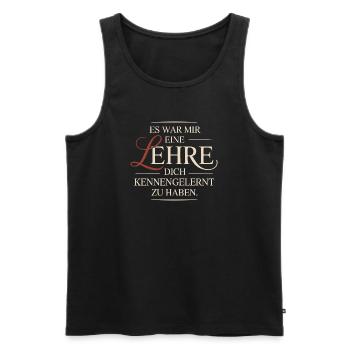 Lehre Dich Kennenzulernen Ex Freund Trennung Ex - Männer Premium Bio Tank Top - Schwarz - Vorne - Michal (187cm)