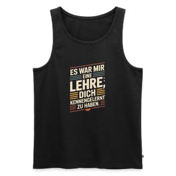 Lehre Dich Kennenzulernen Ex Freund Trennung Ex - Männer Premium Bio Tank Top - Schwarz - Vorne - Michal (187cm)