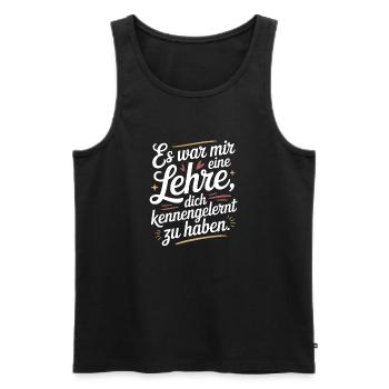 Lehre Dich Kennenzulernen Ex Freund Trennung Ex - Männer Premium Bio Tank Top - Schwarz - Vorne - Michal (187cm)