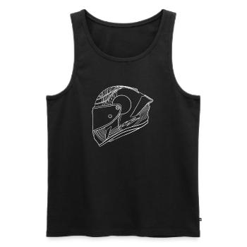 Weis Helmet - Men's Premium Organic Tank Top - black - Front - Michal (187cm)