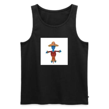 Motif de l’Enfant Épouvantail Susi - Débardeur bio Premium Homme - noir - Devant - Michal (187cm)