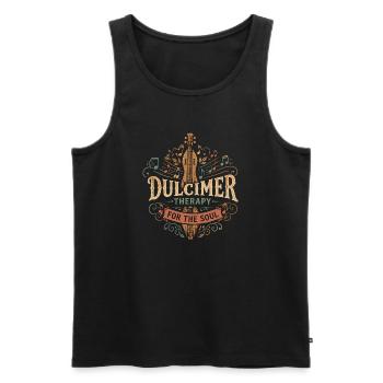  Hackbrett Dulcimer-Musiker Zupfinstrument - Männer Premium Bio Tank Top - Schwarz - Vorne - Michal (187cm)
