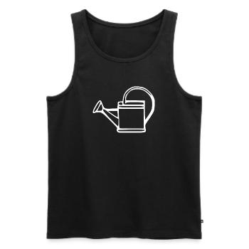 Arrosoir pour jardinier cadeau - Débardeur bio Premium Homme - noir - Devant - Michal (187cm)