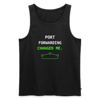 Port Forwarding Change Me IT Humor Nerd Gift++ - Men's Premium Organic Tank Top - black - Front - Michal (187cm)
