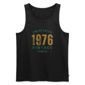 Limited Edition 1976 Vintage Classic Birthday Year - Men's Premium Organic Tank Top - black - Front - Michal (187cm)