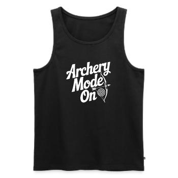 Bogenschießmodus An - Männer Premium Bio Tank Top - Schwarz - Vorne - Michal (187cm)