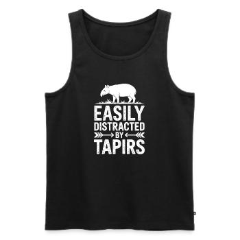 Dictons de tapir Tapir Drôle de cadeau de tapir - Débardeur bio Premium Homme - noir - Devant - Michal (187cm)