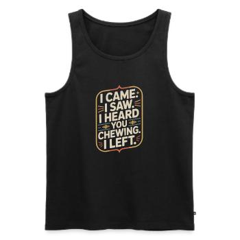 Kaugeräusche Chewing Essgeräusche Schmatzen Kauen - Männer Premium Bio Tank Top - Schwarz - Vorne - Michal (187cm)