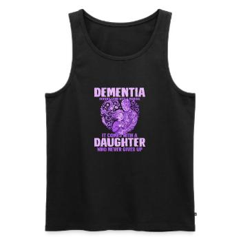 Chemise de persévérance fille démence - Débardeur bio Premium Homme - noir - Devant - Michal (187cm)