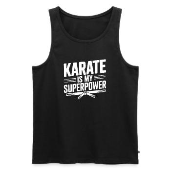 Le karaté est mon super-pouvoir - Débardeur bio Premium Homme - noir - Devant - Michal (187cm)
