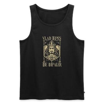 Vlad Tepes The Impaler - Männer Premium Bio Tank Top - Schwarz - Vorne - Michal (187cm)